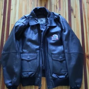 Men's PBR Black Leather Jacket